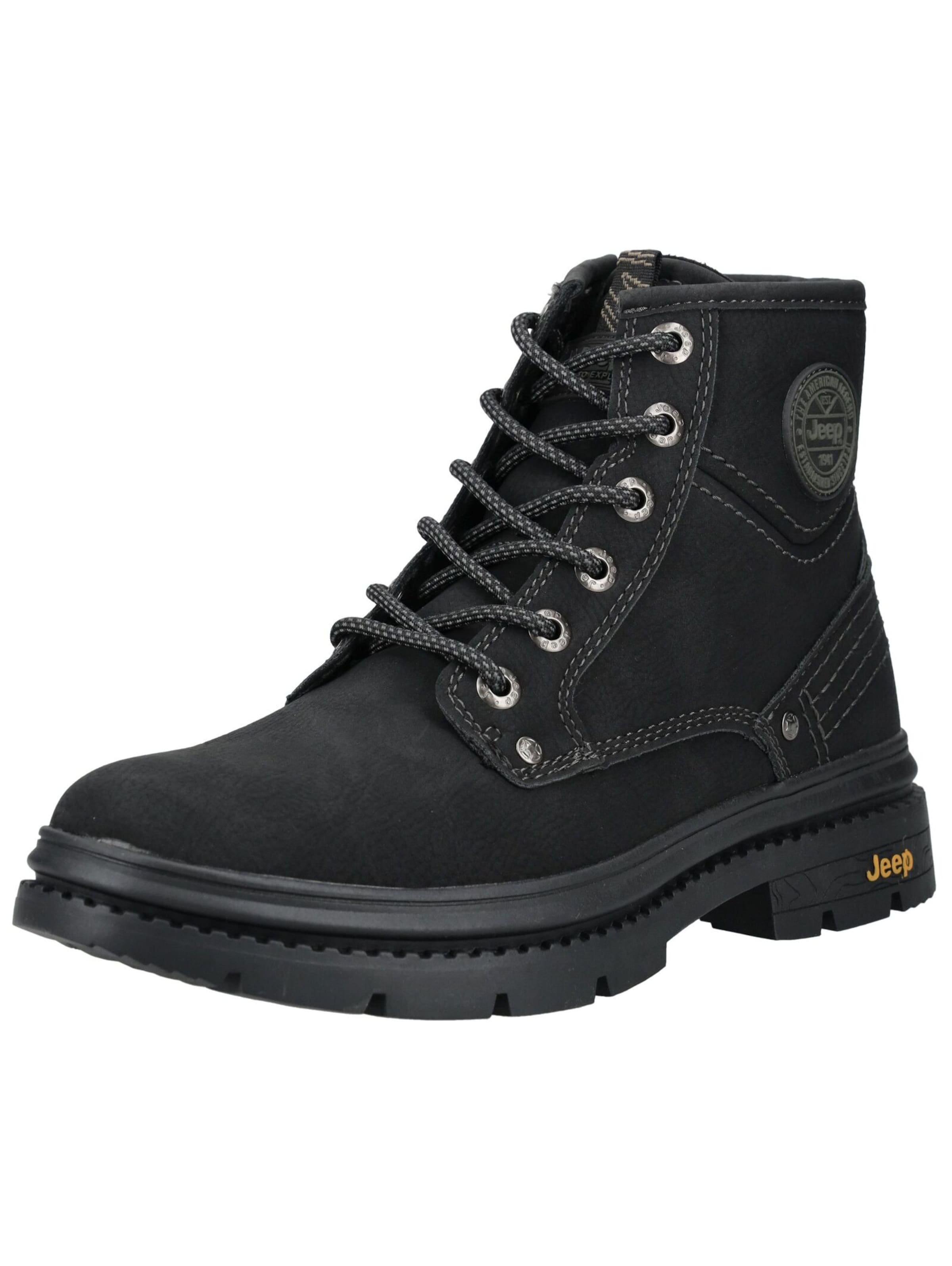 Jeep Lace-up boots in Black: front