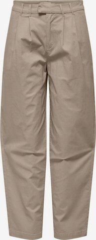 ONLY Loose fit Pants in Beige: front