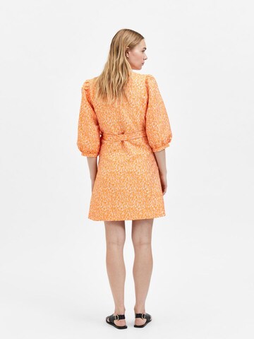 SELECTED FEMME Kjole 'Jacquard' i orange