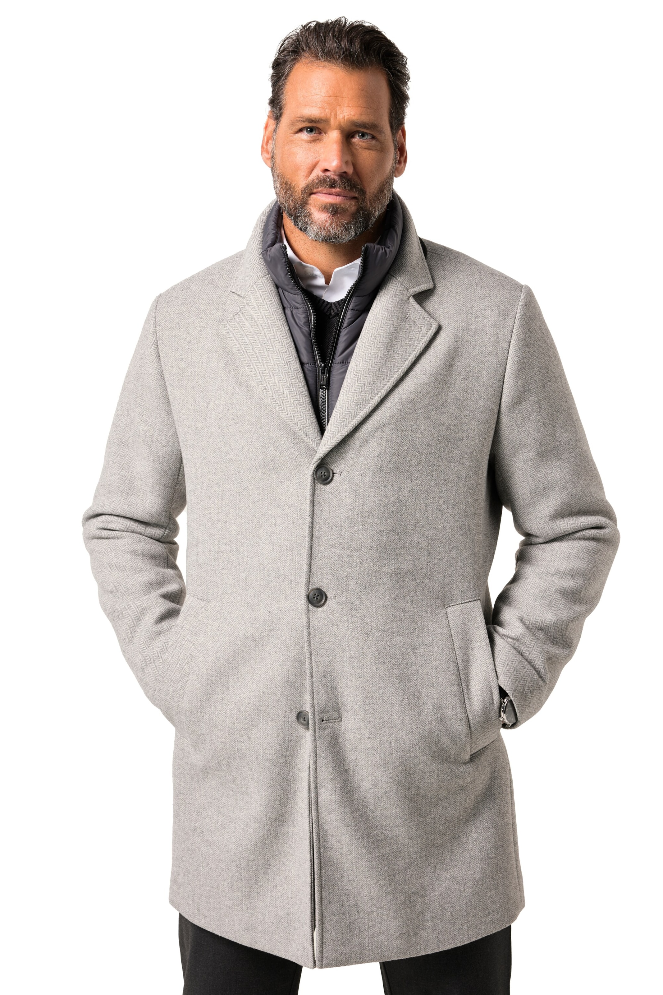 JP1880 Winter coat in Grey: front