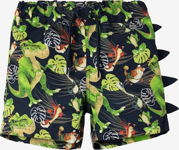 NAME IT Board Shorts 'MAZ GIGANTOSAURUS' in Black: front