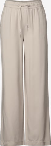 STREET ONE Wide Leg Twill Hose in Beige: Vorderseite