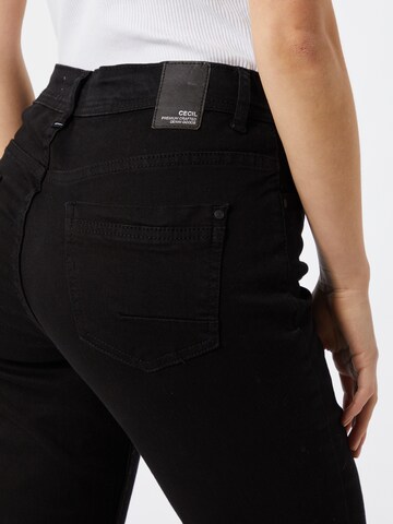 CECIL Slimfit Jeans in Zwart