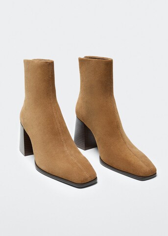 MANGO Booties 'Gilda' in Brown