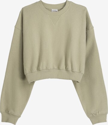 Sweat-shirt Bershka en beige : devant