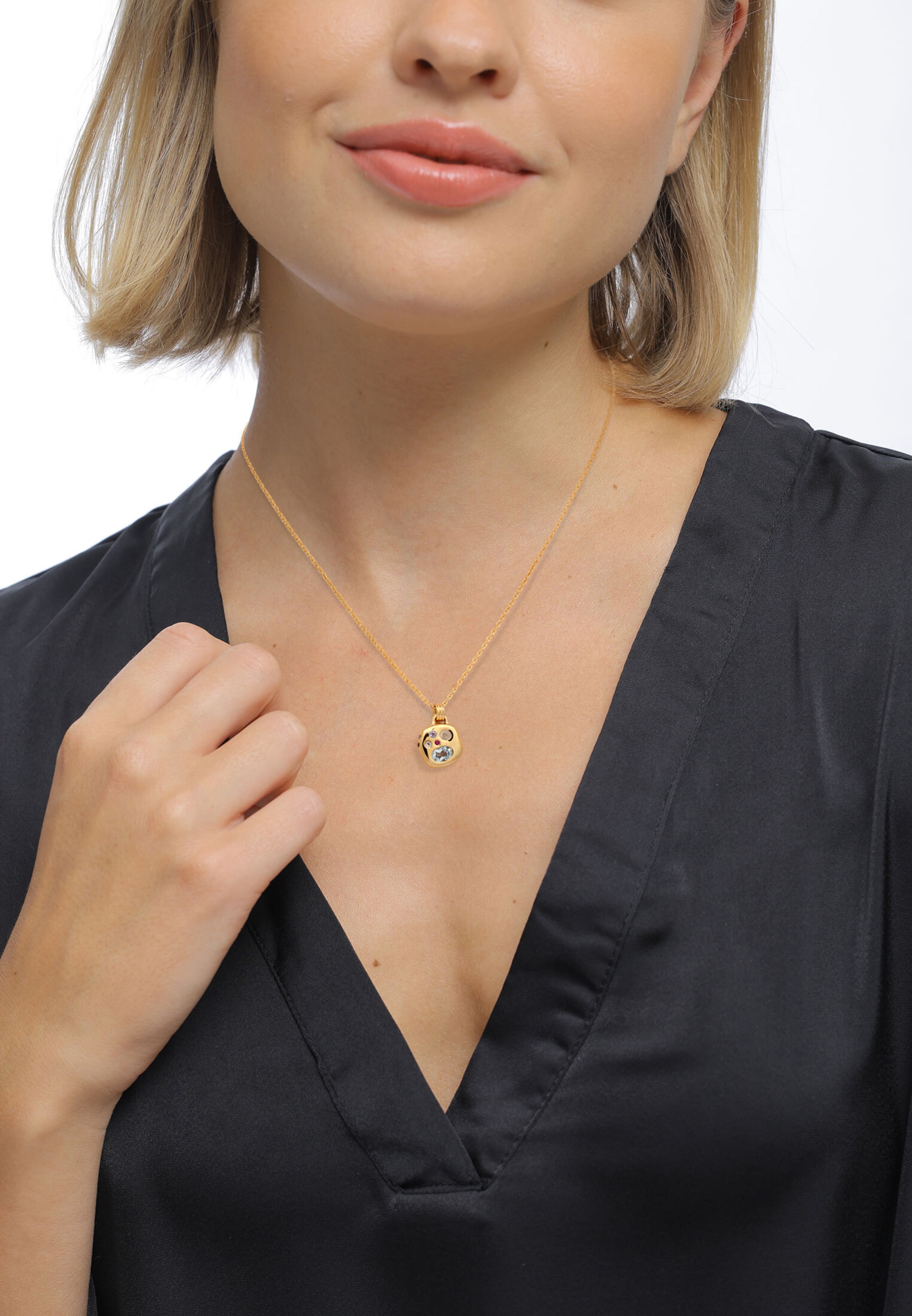 ELLI PREMIUM Halskette in Gold: Vorderseite