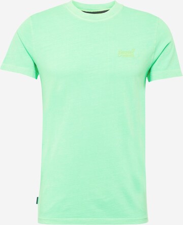 Superdry Тениска 'ESSENTIAL' в зелено: отпред