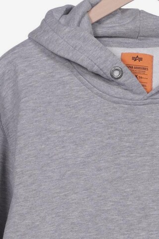 ALPHA INDUSTRIES Sweatshirt & Zip-Up Hoodie in L in Grey