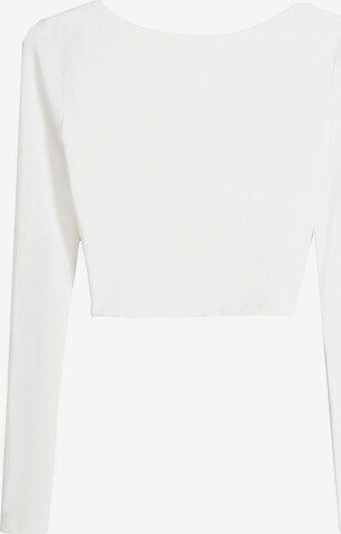 Bershka Shirt in Wit: voorkant