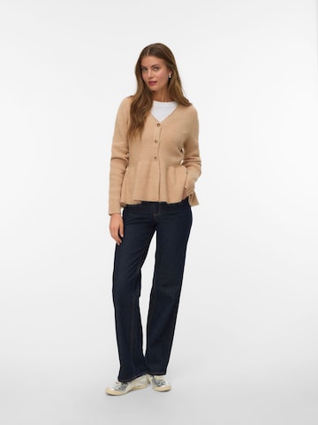 VERO MODA Knit Cardigan 'EIKA' in Beige