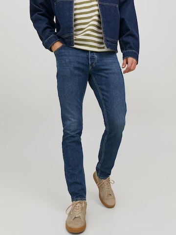 JACK & JONES Slimfit Jeans 'Glenn Evan' in Blauw: voorkant