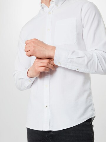 JACK & JONES Slim fit Overhemd 'Oxford' in Wit