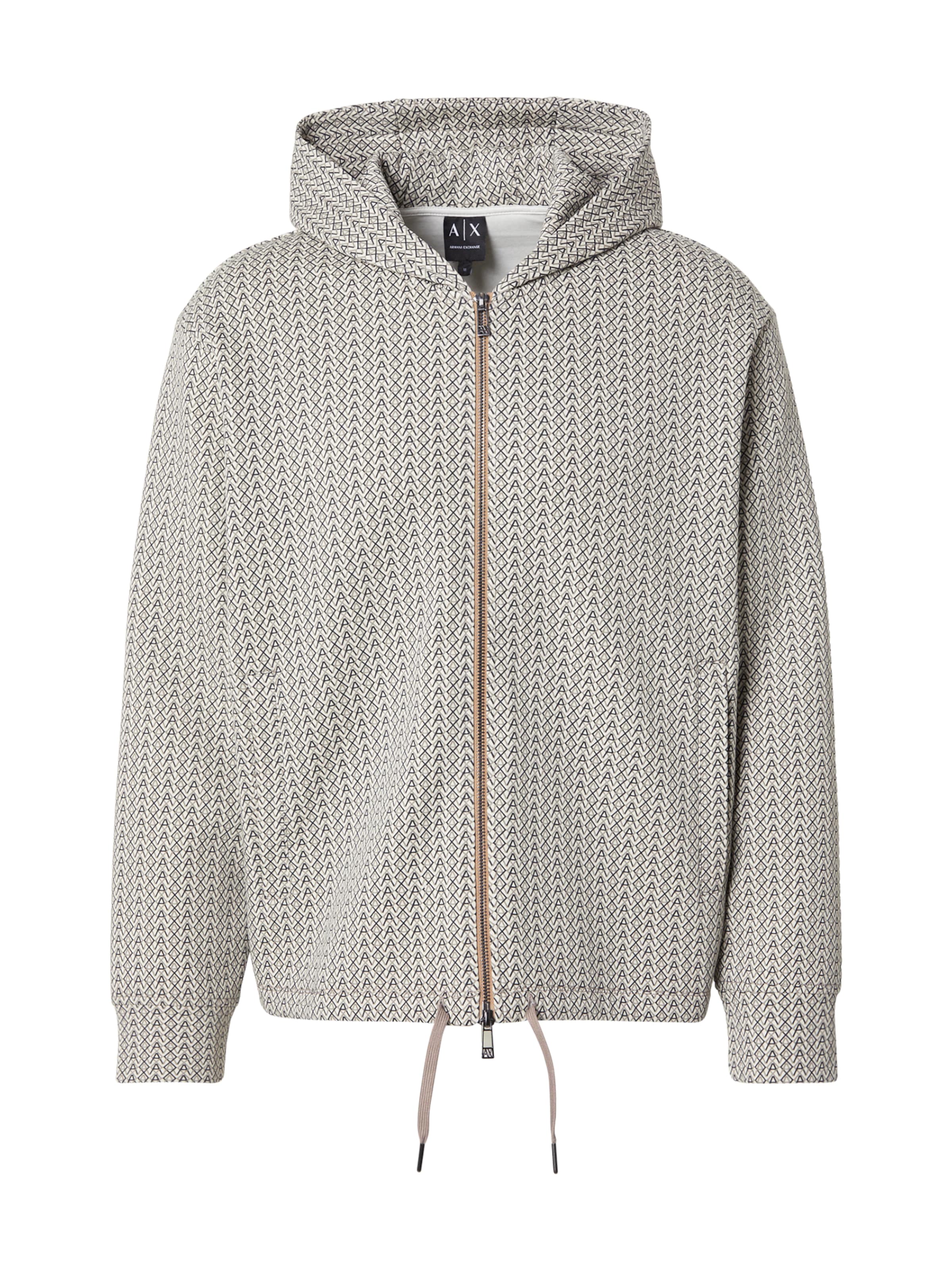 ARMANI EXCHANGE Ζακέτα φούτερ σε μπεζ: μπροστά