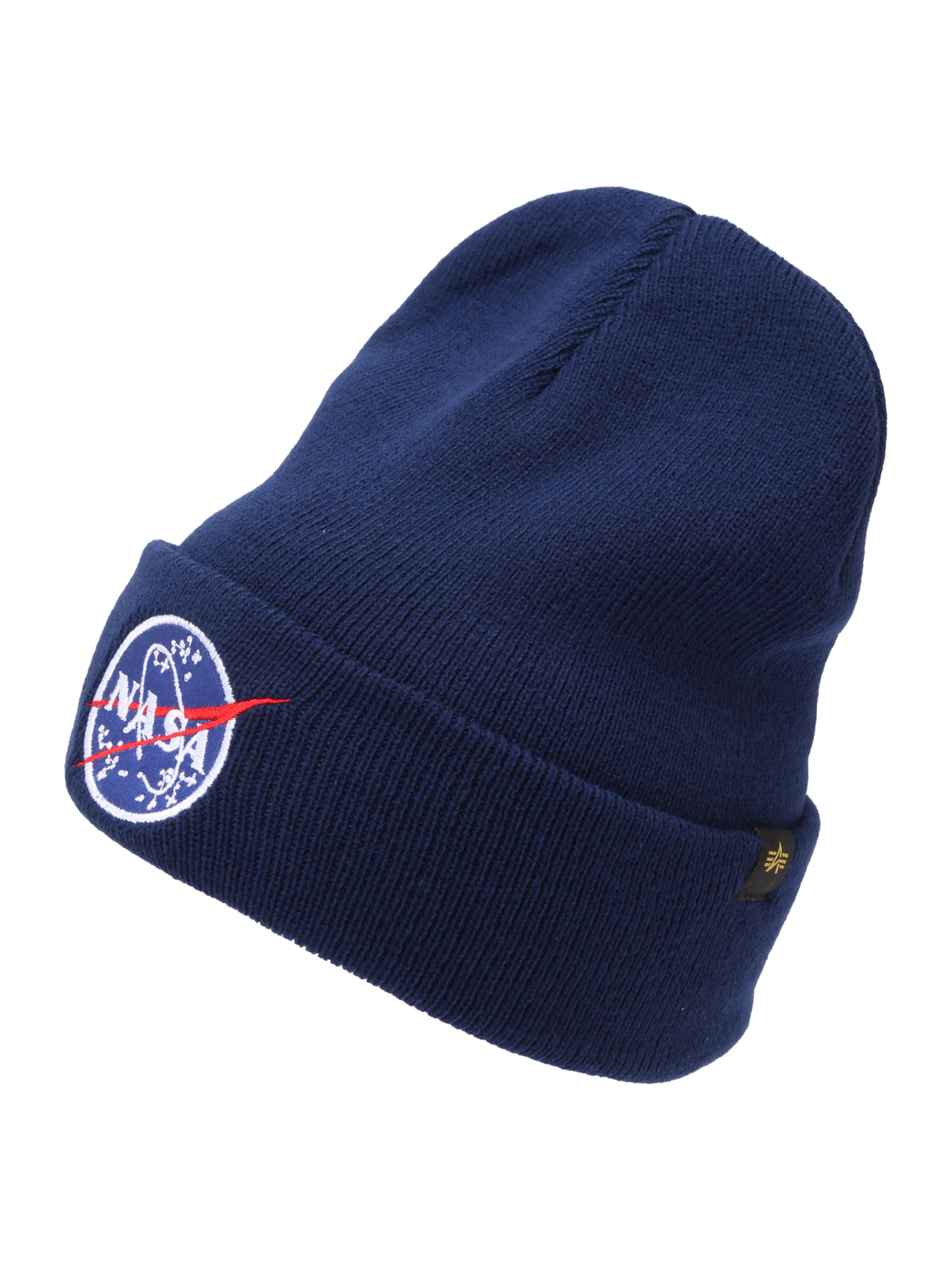 ALPHA INDUSTRIES Czapka 'Nasa' w kolorze niebieski: przód