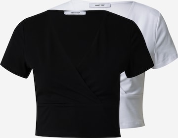 ABOUT YOU - Camiseta '2er pack top' en negro: frente