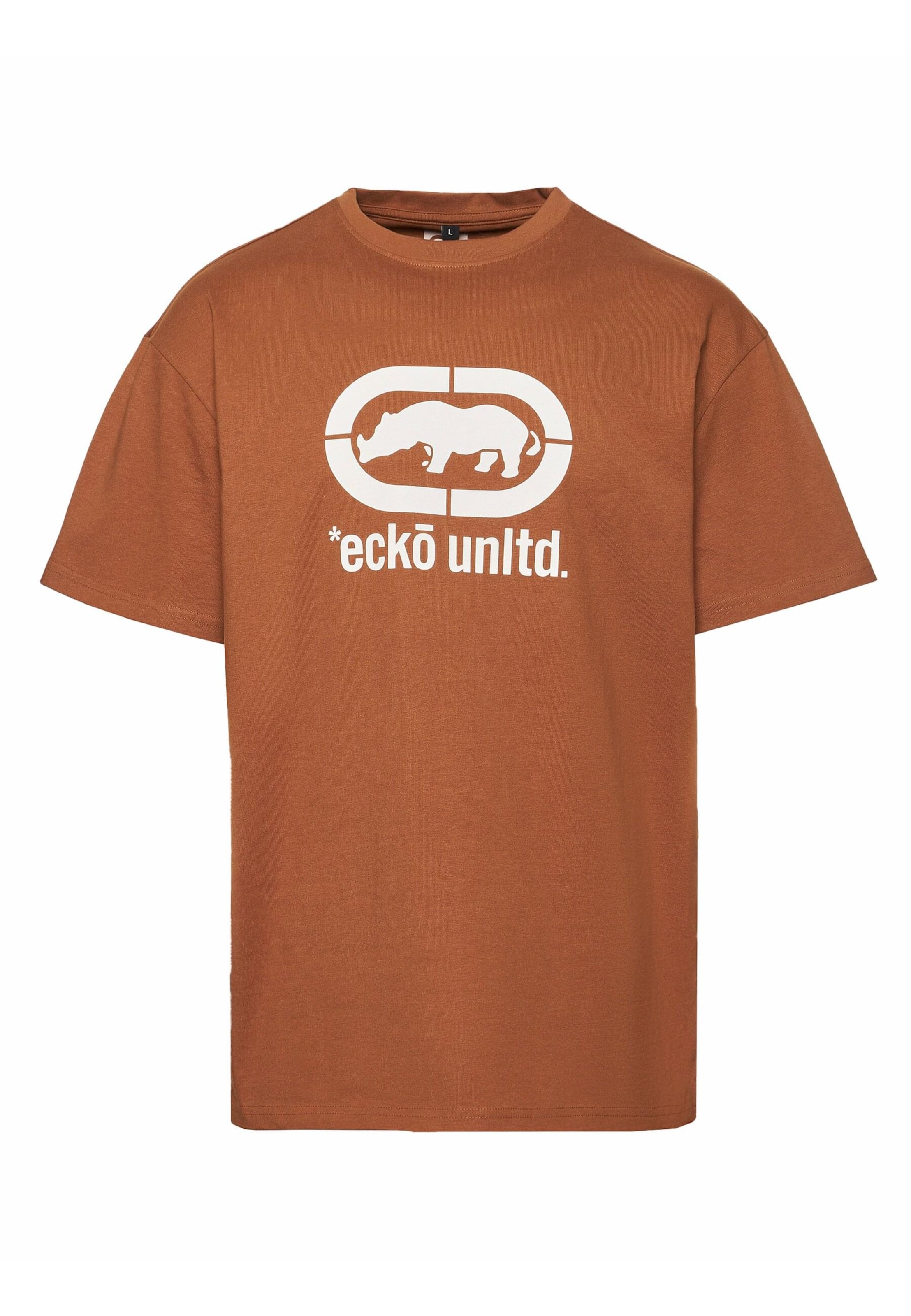 Ecko Unlimited Shirt 'JohnRhino' in Brown: front