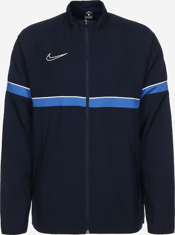 NIKE Sportjas in Blauw: voorkant