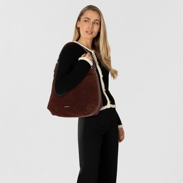 Sac bandoulière 'Rebekka' Coccinelle en marron