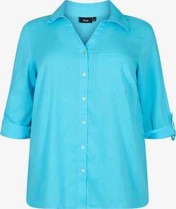 Zizzi - Blusa em azul: frente