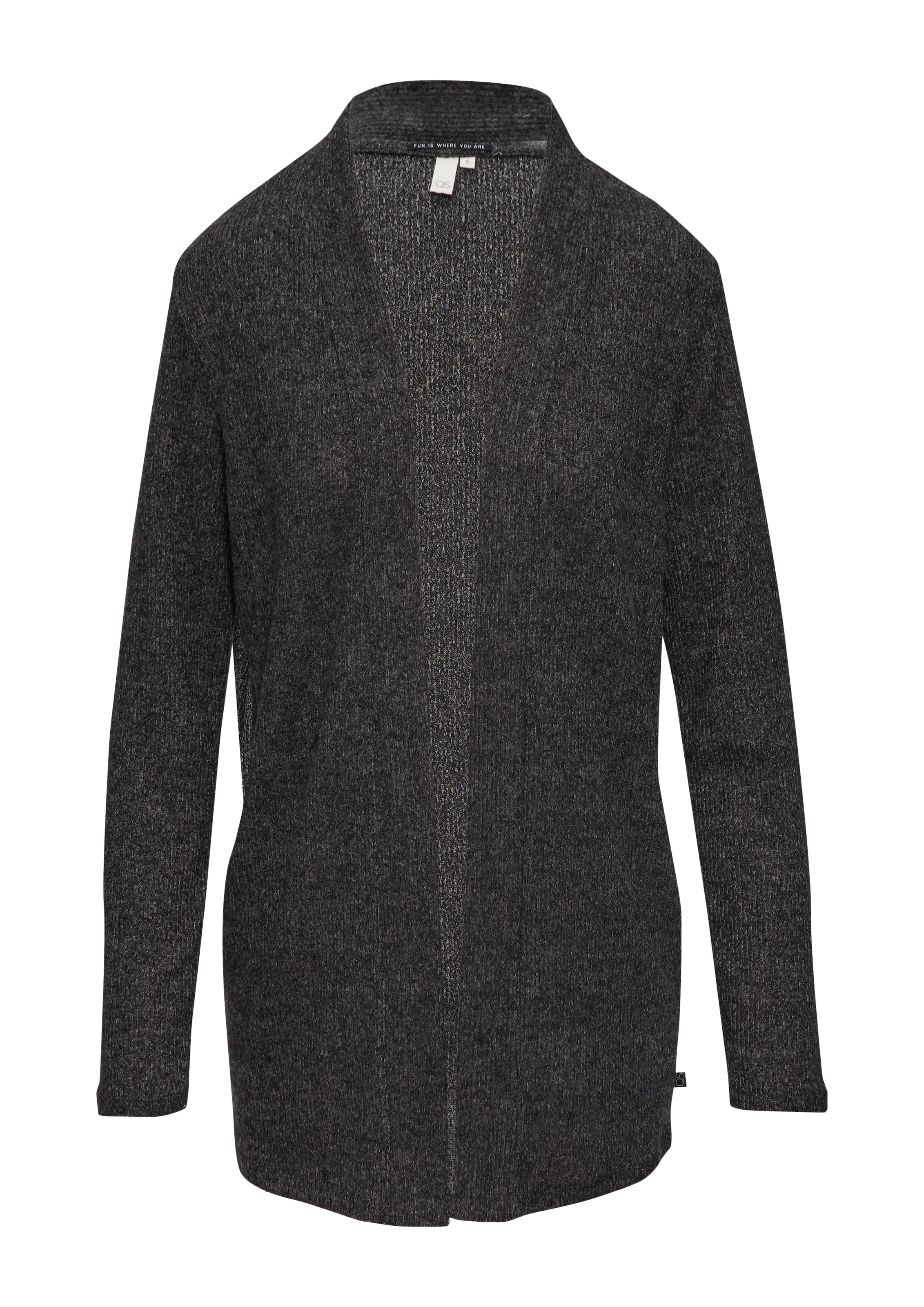 QS Strickjacke in Grau: Vorderseite