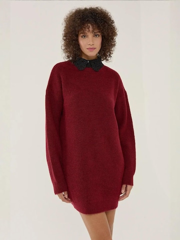 Hiccup - Vestido de malha em vermelho: frente