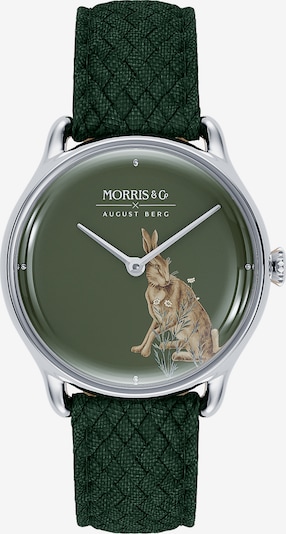 August Berg Analoog horloge 'MORRIS & CO Silver Green Perlon 30mm' in de kleur Groen, Productweergave