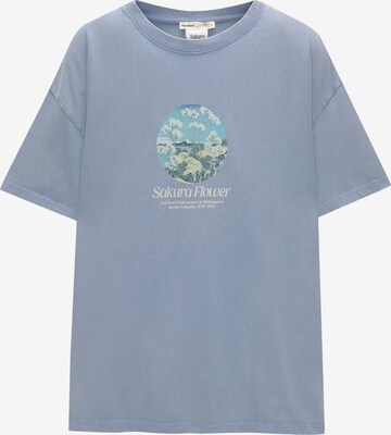 Pull&Bear T-Shirt in Blau: predná strana