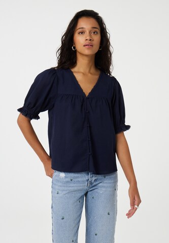Fabienne Chapot Blouse in Blauw: voorkant