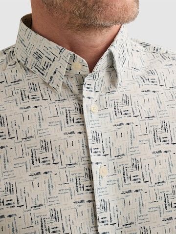 VANGUARD Regular Fit Hemd 'Shirt in poplin with stretch and allover print'‌ in Weiß