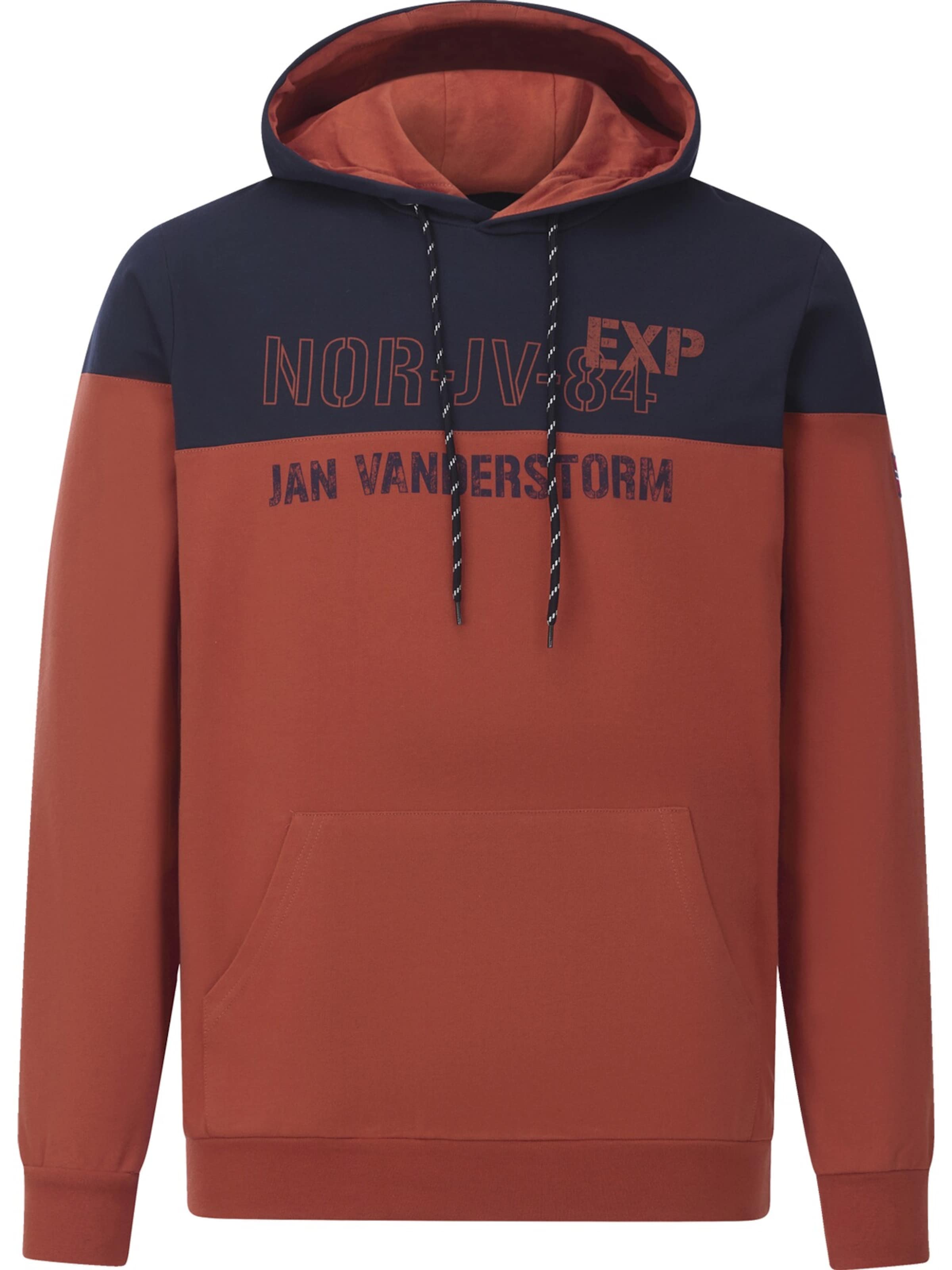 Jan Vanderstorm Sweatshirt ' Jerres ' in Rot: Vorderseite