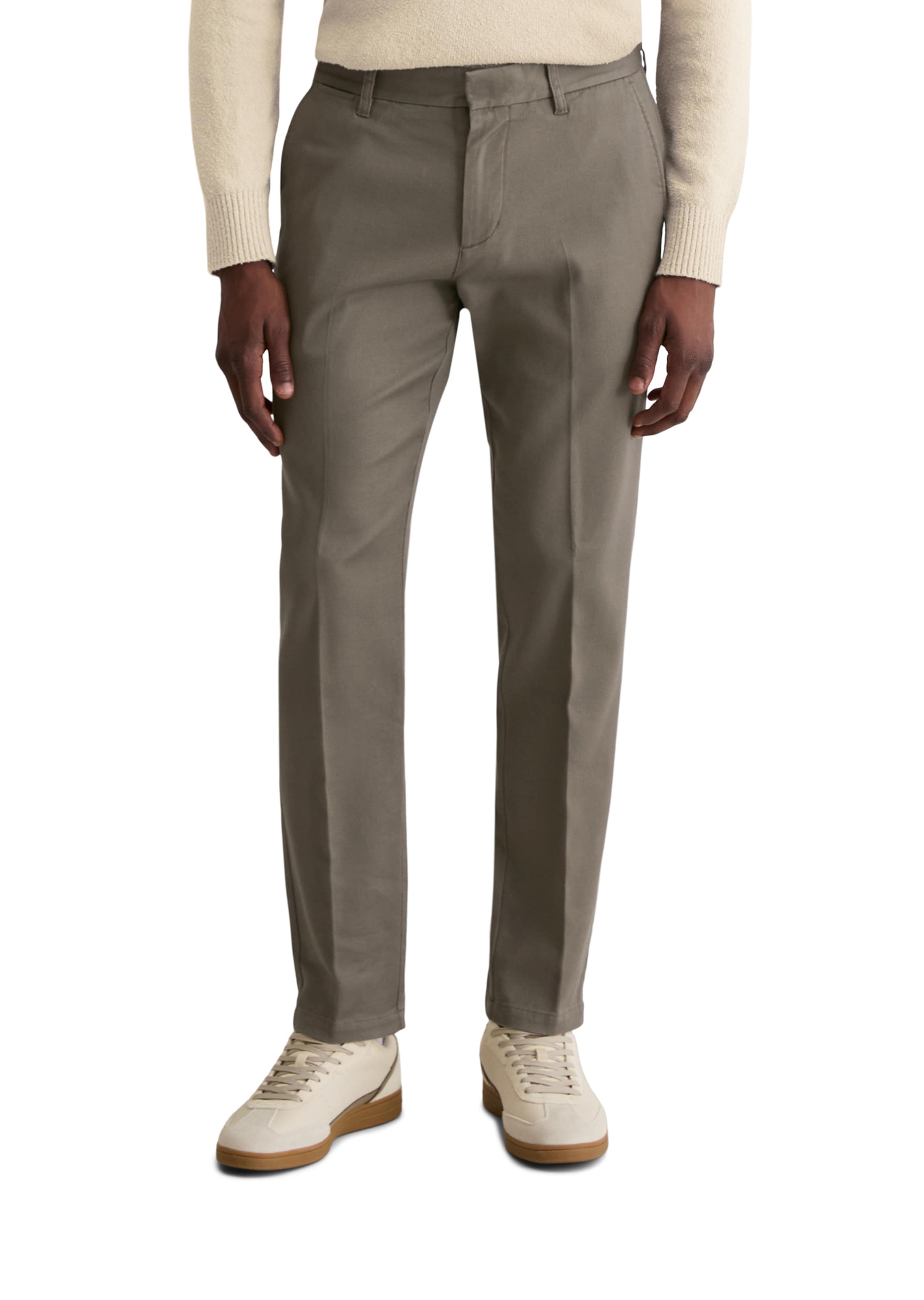 Marc O'Polo Regular Chinohose 'Osby' in Braun: Vorderseite