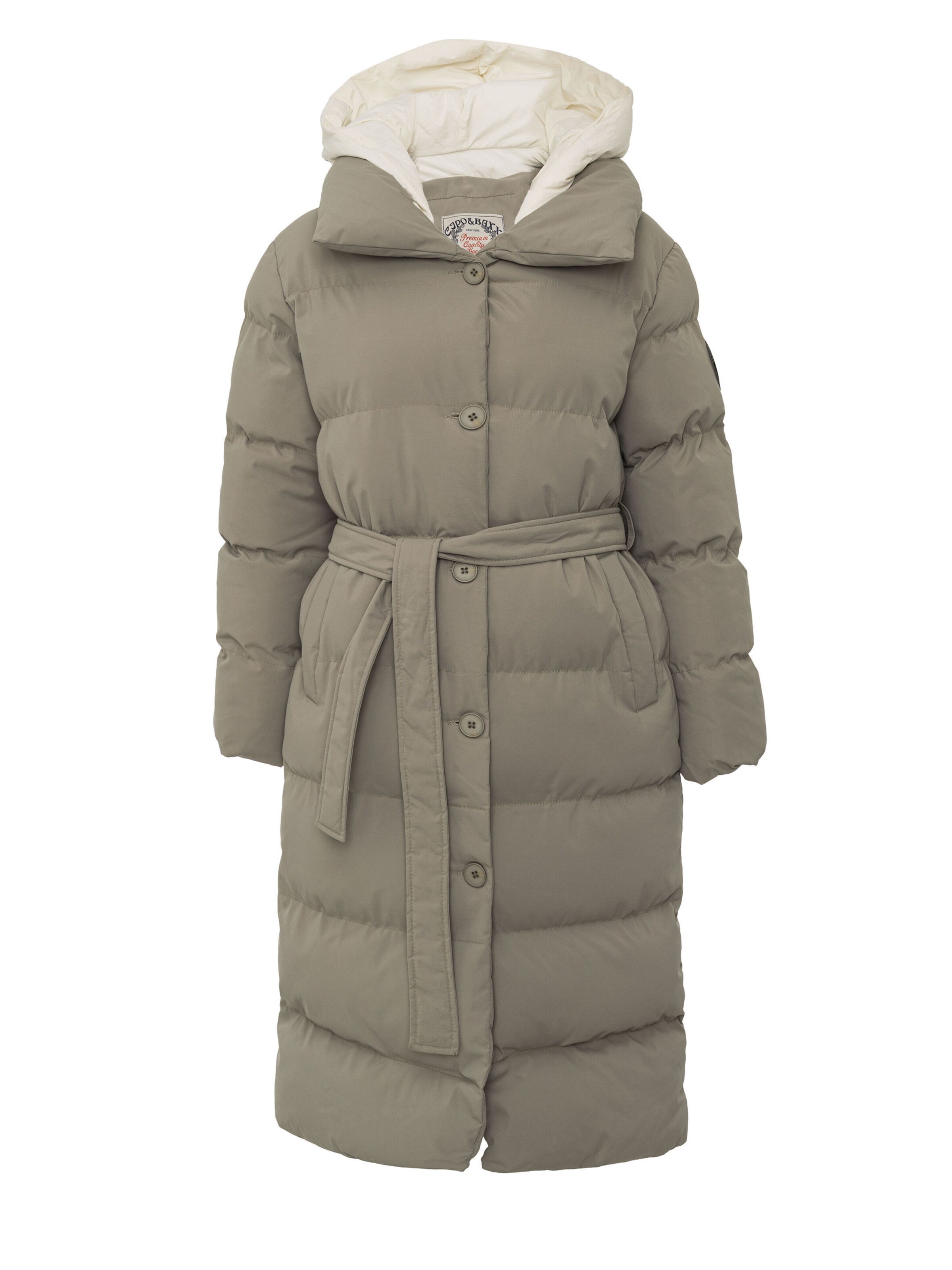 CIPO & BAXX Wintermantel 'WM145', Kapuze- gefüttert, abnehmbar in Grün: Vorderseite