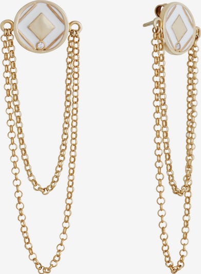Zoccai Ohrringe in gold / weiß, Produktansicht