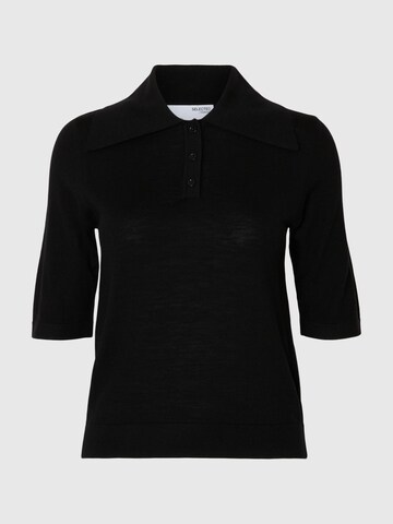 SELECTED Poloshirt in Schwarz