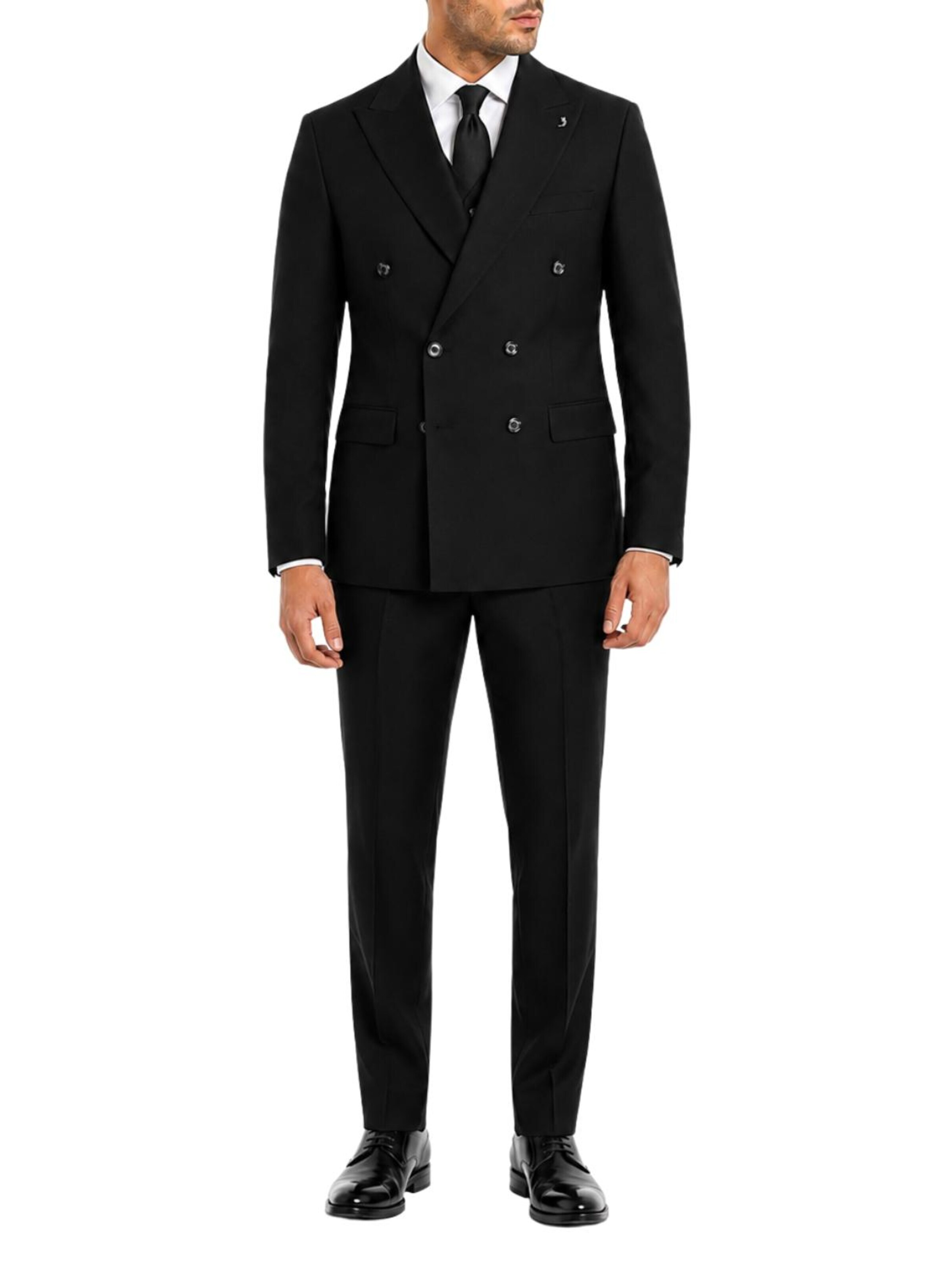 Guild Suit 'Slim Fit Zweireiher Anzug' in 46 in Black, Item view