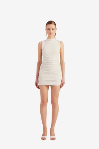 Robe de cocktail HOLLY LOLLY en blanc