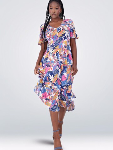 YC Fashion & Style Summer Dress 'Peachy Days' in Blue: front