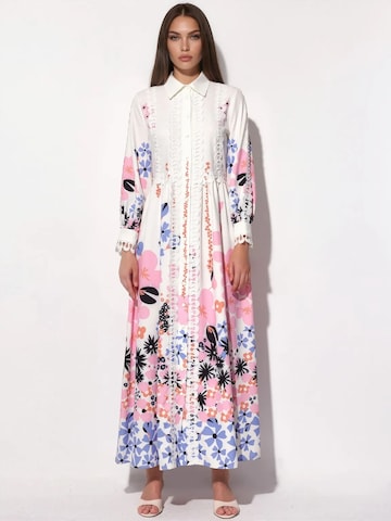 Abito camicia di MSN Collection in bianco: frontale