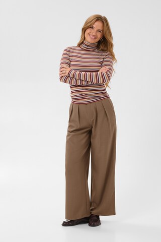 Kaffe - regular Pantalón plisado 'Jasmine' en marrón