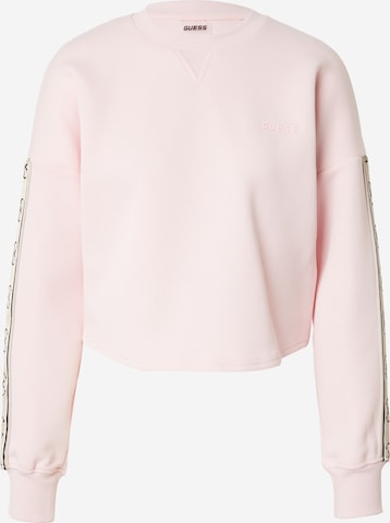 GUESS - Sweatshirt de desporto 'CYMONE' em rosa: frente