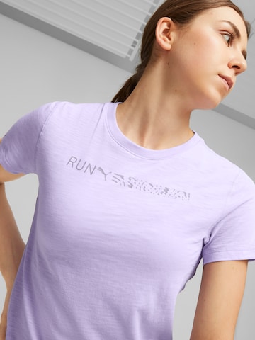PUMA Λειτουργικό μπλουζάκι 'RUN' σε λιλά: μπροστά