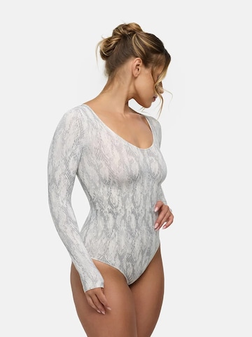 Body modelant 'Bodysuit Sculpting Shapewear Longsleeve mit Slip' cfab (formerly creamy fabrics) en blanc