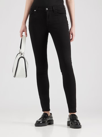 7 for all mankind Skinny Jeans in Black: front