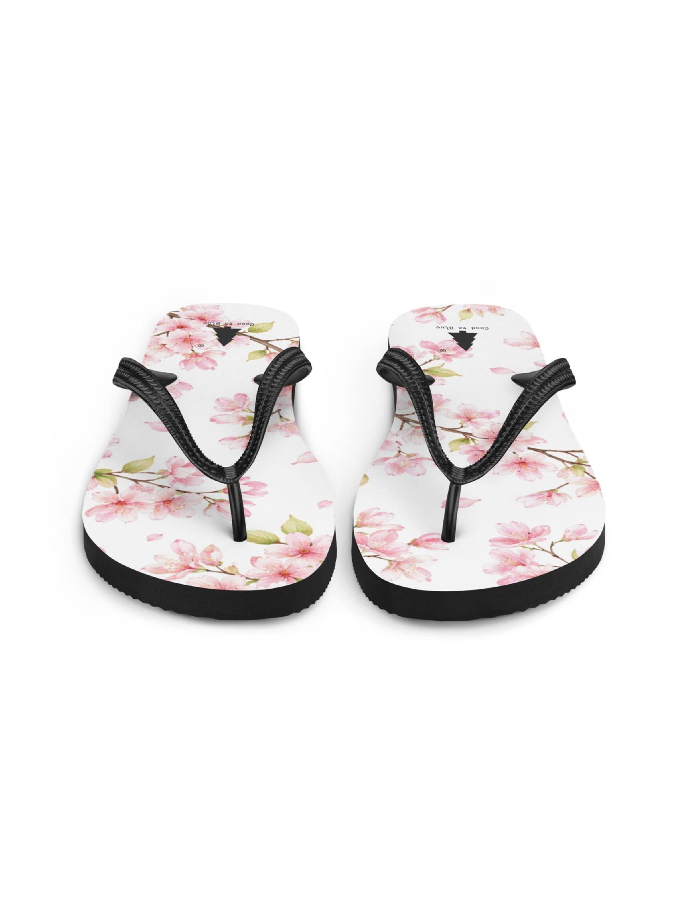 Good to Blue T-bar sandals 'Cherry Blossom' in White