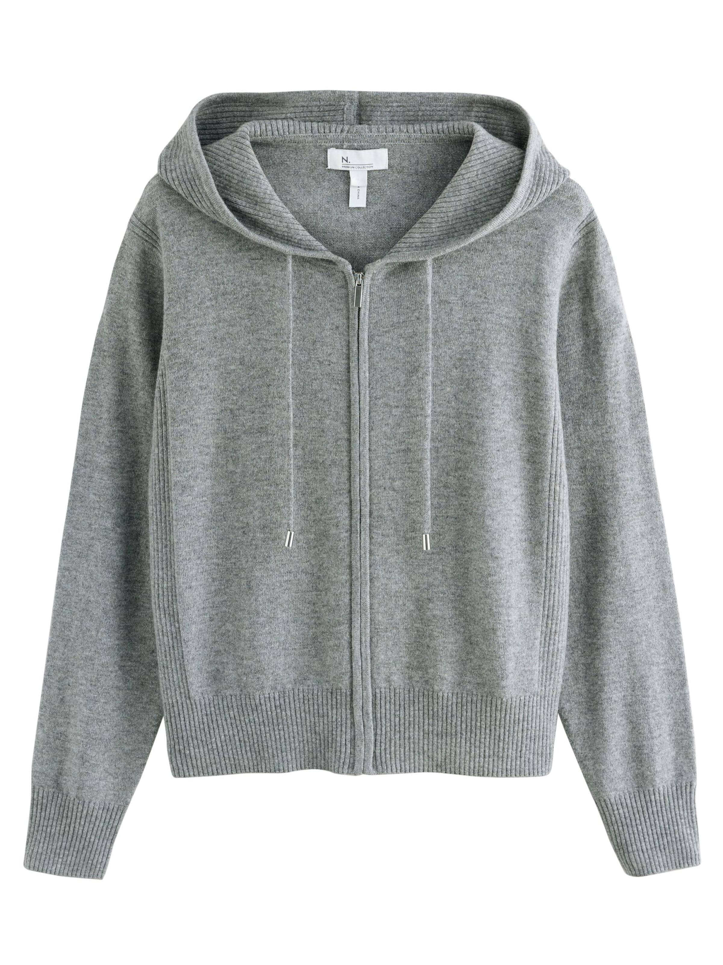 Next Плетена жилетка в сиво: отпред