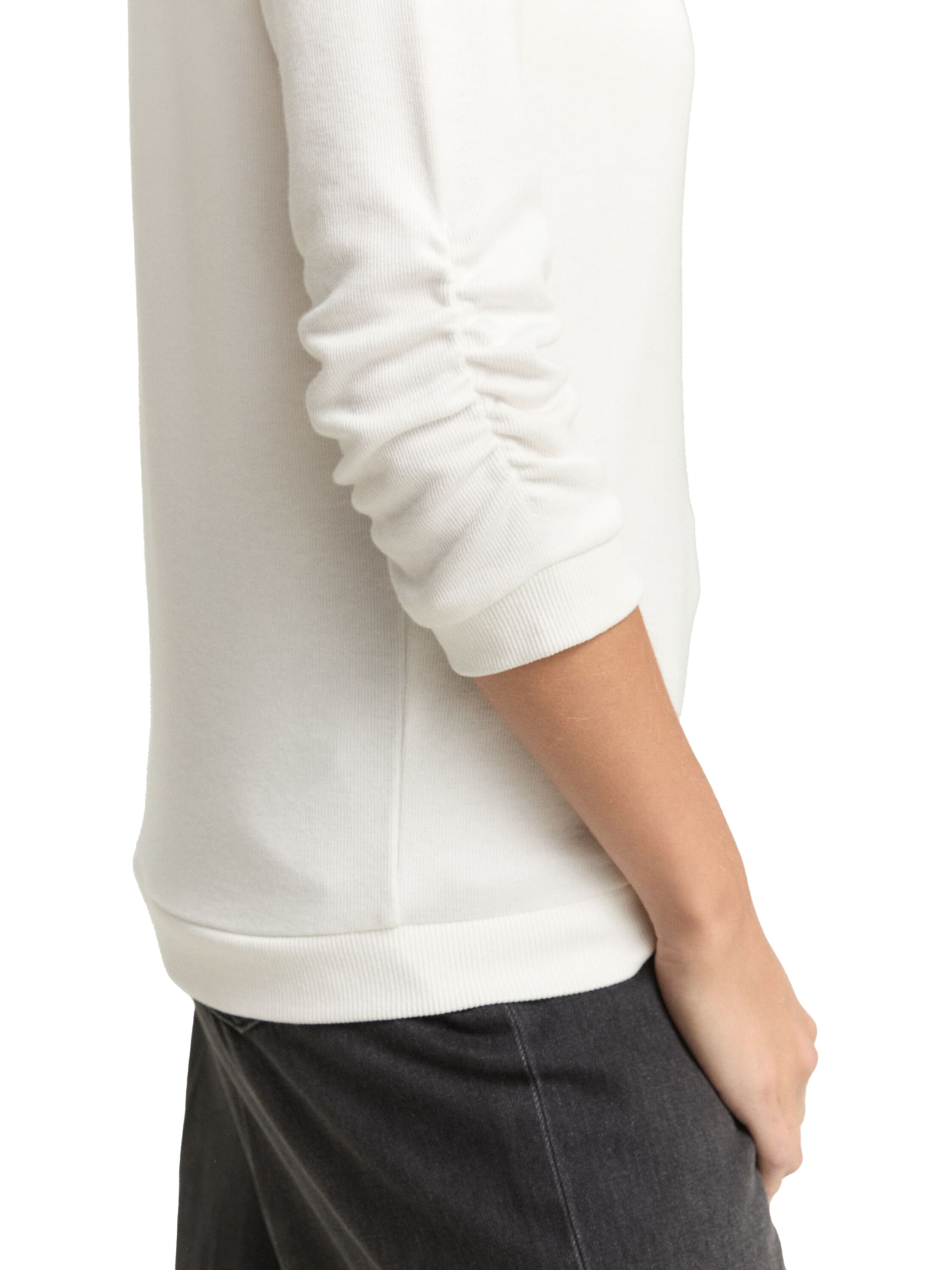 TOM TAILOR DENIM Sweatshirt in White