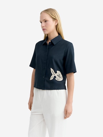 Thinking MU Bluse 'ANE' in Blau