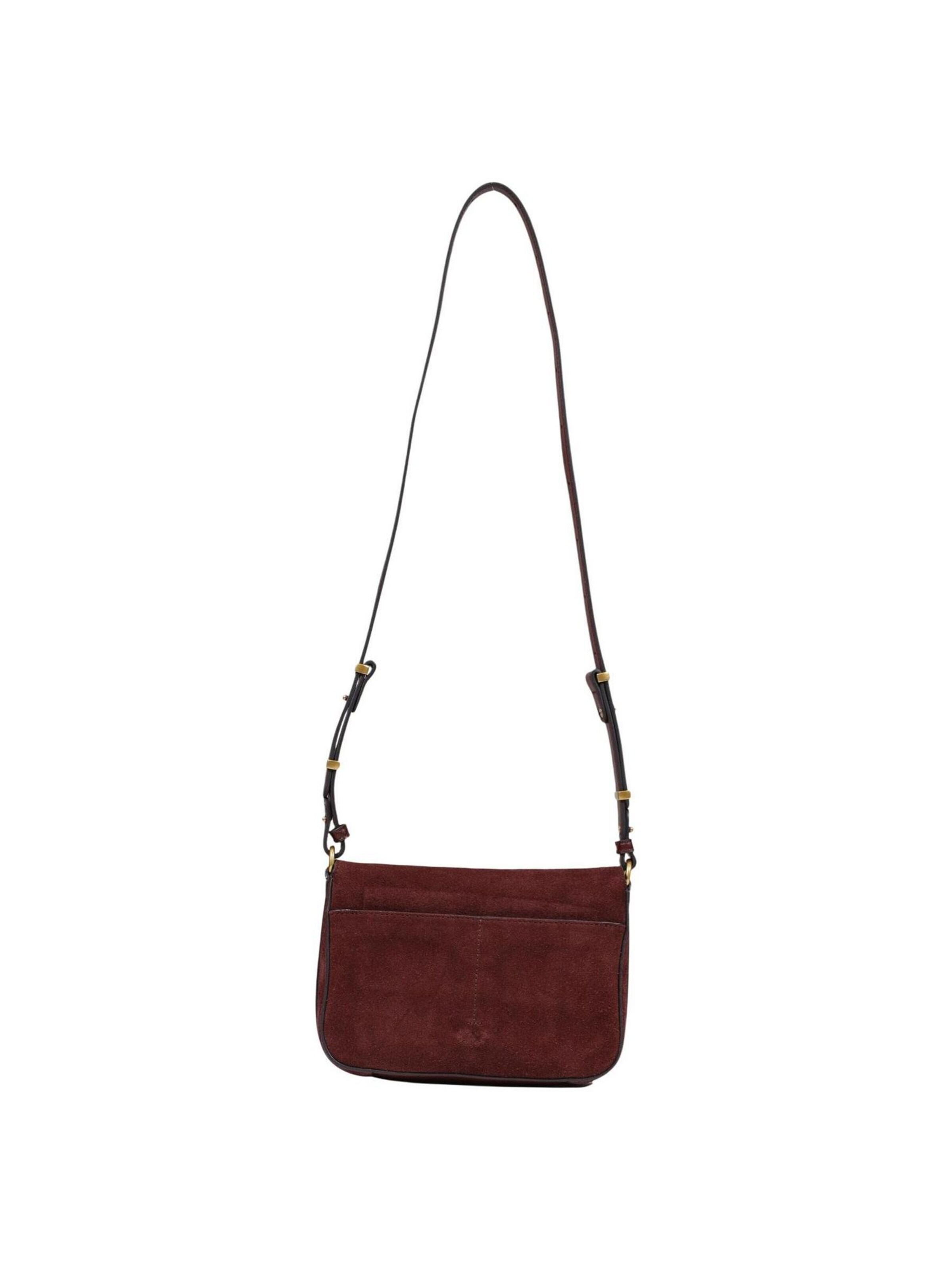 PINKO Schoudertas 'LOVE SATCHEL MINI SUEDE 107656 A0F6' in Bruin