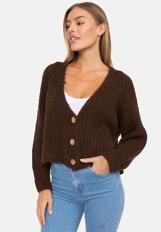 Decay Knit Cardigan in Brown