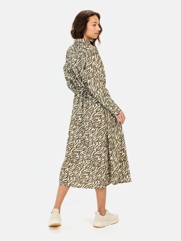 CAMEL ACTIVE Langes Hemdblusenkleid mit Allover-Print in Grün